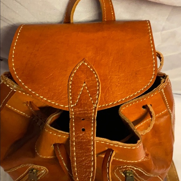 Moroccan Leather Backpack - Picture 11 of 14